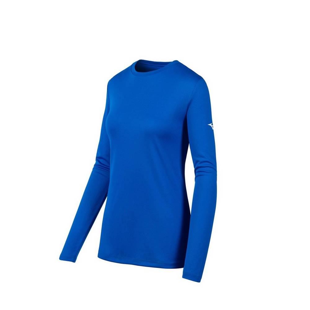 Maglietta Mizuno Long Sleeve Donna - Blu Reale - 09578-FGET